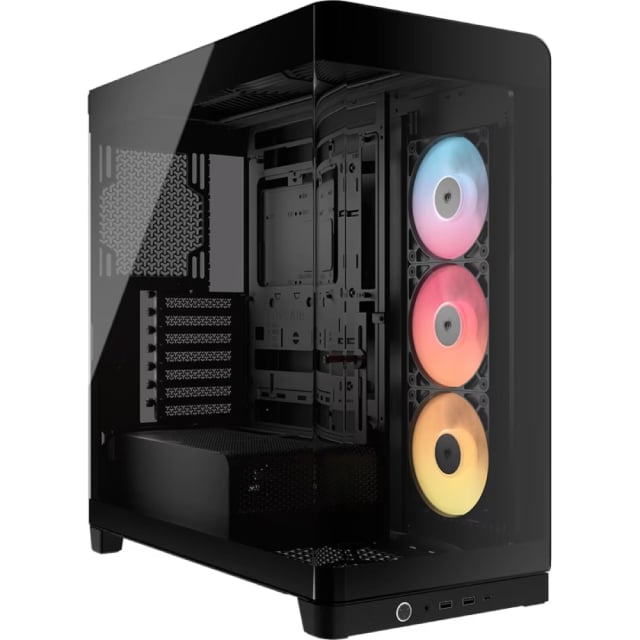 CORSAIR CASE FRAME 4500X RS-R ARGB TEMPERED GLASS MID-TOWER, BLACK - Gaming PC Component | High Performance Hardware