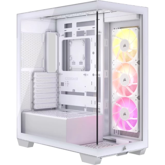 CORSAIR CASE 3500X ARGB TEMPERED GLASS MID-TOWER, WHITE - Gaming PC Component | High Performance Hardware