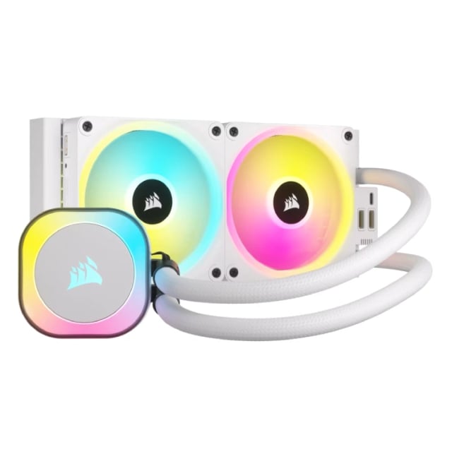 CORSAIR iCUE LINK H100i RGB AIO Liquid CPU Cooler - White - Gaming PC Component | High Performance Hardware