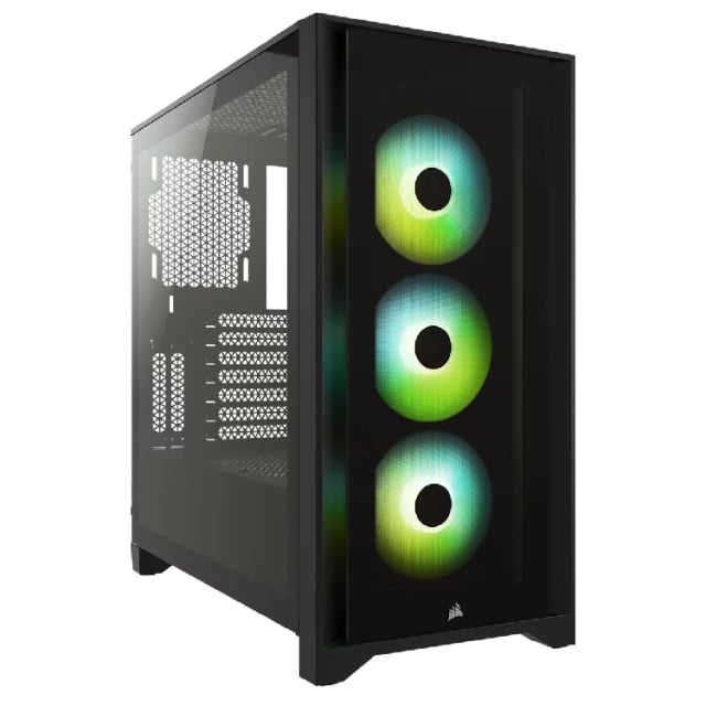 CORSAIR iCUE 4000X RGB Tempered Glass Mid-Tower ATX Case — Black - Gaming PC Component | High Performance Hardware
