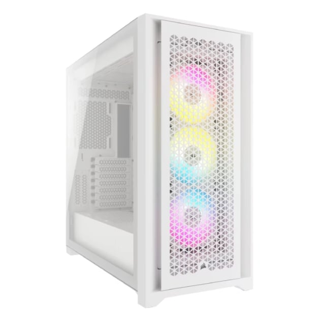 CORSAIR iCUE 5000D RGB AIRFLOW Mid-Tower Case, True White - Gaming PC Component | High Performance Hardware