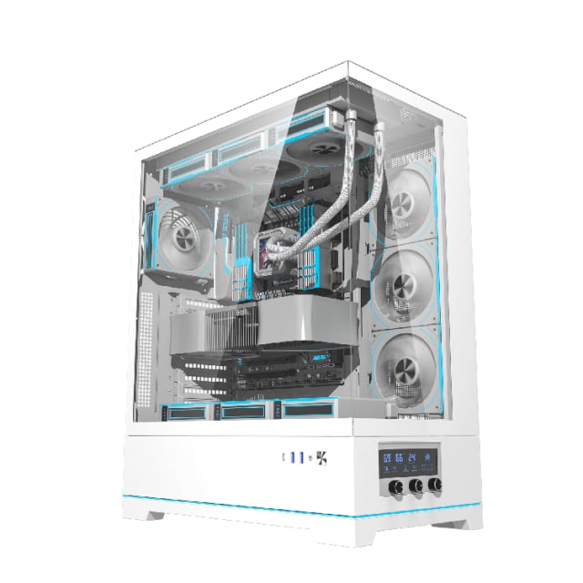 DARKFLASH DY451L Pro ATX PC Case White - Gaming PC Component | High Performance Hardware
