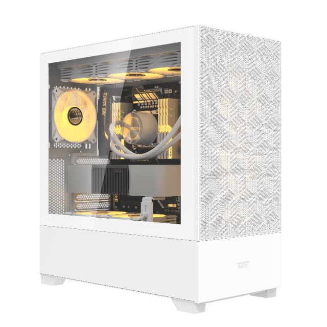 DARKFLASH DF5000 Mesh ATX PC Case White - Gaming PC Component | High Performance Hardware