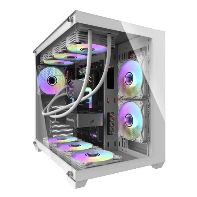 DARKFLASH C285P ATX PC Case White - Gaming PC Component | High Performance Hardware