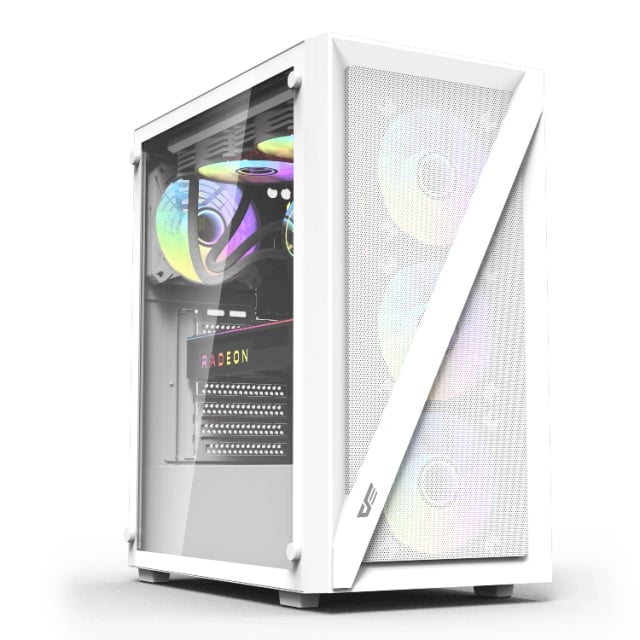 DARKFLASH DK260 Air ATX PC Case White - Gaming PC Component | High Performance Hardware