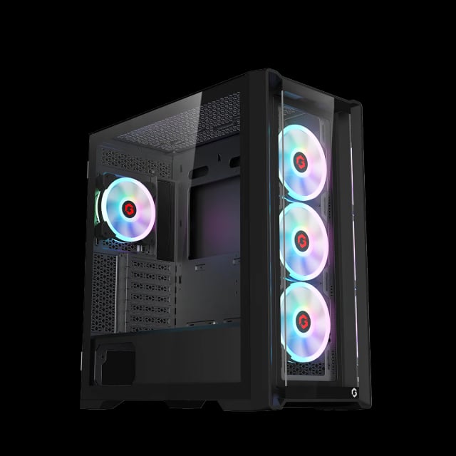 GAMEON Vortex Midnight Series Mid Tower Gaming Case - Black - Gaming PC Component | High Performance Hardware