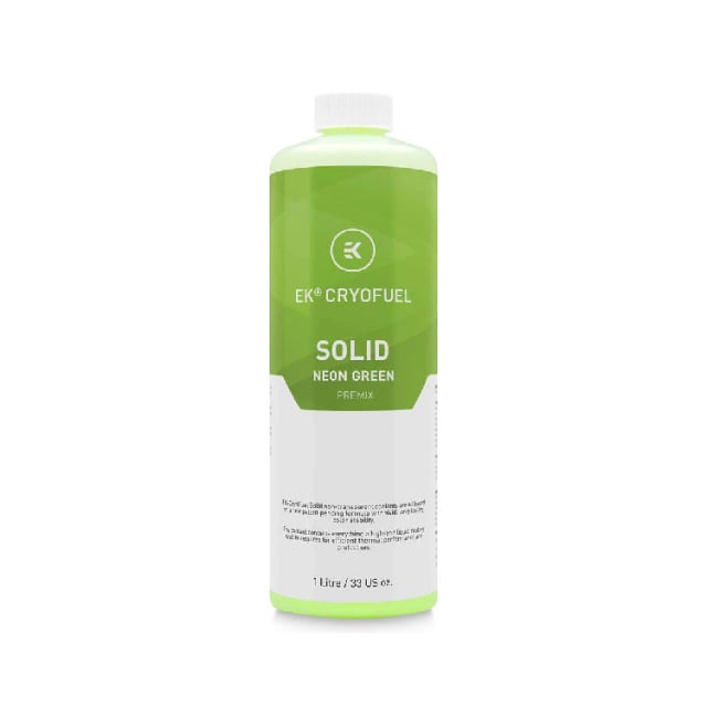 EKWB EK-CryoFuel Solid Neon Green (Premix1000mL) - Gaming PC Component | High Performance Hardware