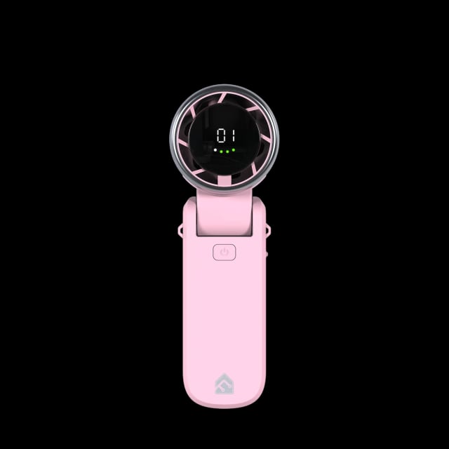 Fantech Life Portable Cooler PAC3 - Kipas Mini 13000 RPM, 100 Speed Adjustment, LCD Display, Powerful Airflow - Pink - Gaming PC Component | High Performance Hardware