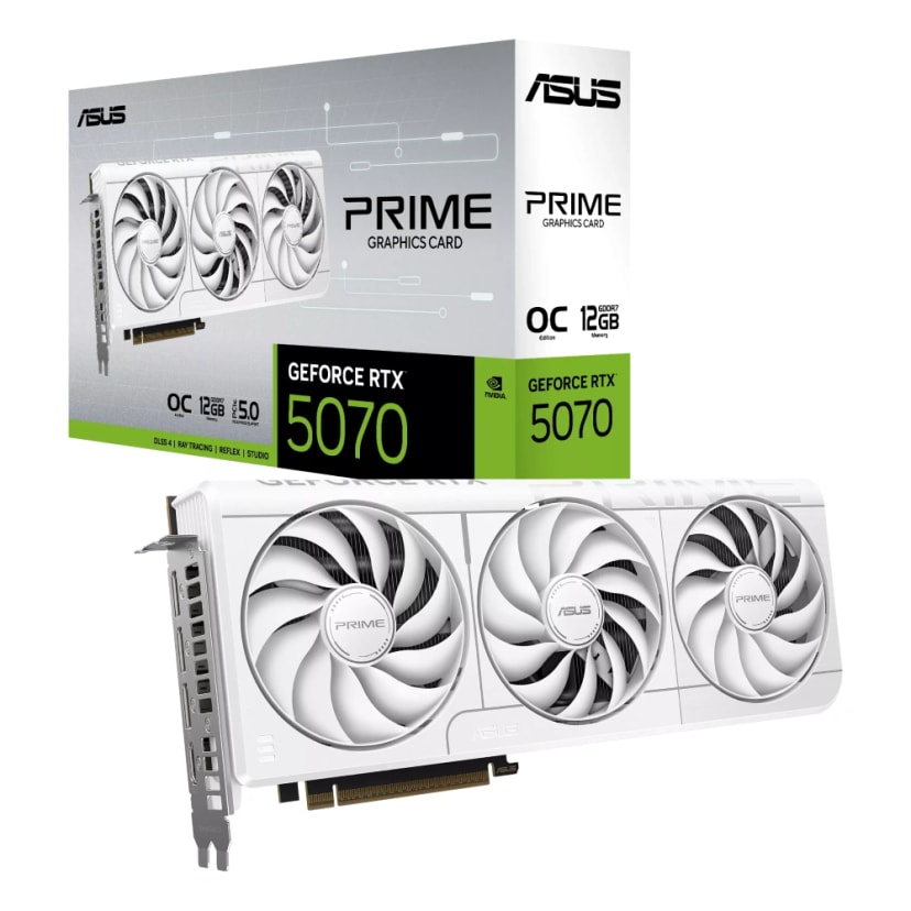 ASUS PRIME GeForce RTX™ 5070 White OC Edition 12GB GDDR7