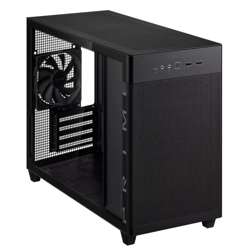 ASUS Prime AP201 Tempered Glass MicroATX Gaming Case - BLACK