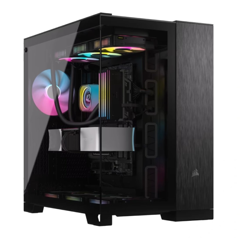 CORSAIR CASE 6500X TEMPERED GLASS MID-TOWER, BLACK/OBSIDIAN ALUMINUM