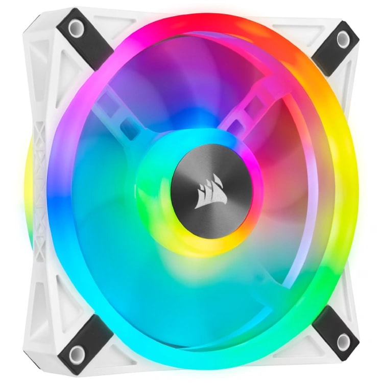 CORSAIR iCUE QL120 RGB 120mm PWM White Fan — Single Pack