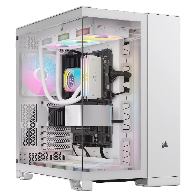 CORSAIR iCUE LINK 6500X RGB Mid-Tower ATX Dual Chamber PC Case - White