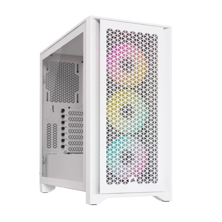 CORSAIR iCUE 4000D RGB AIRFLOW Mid-Tower Case, True White