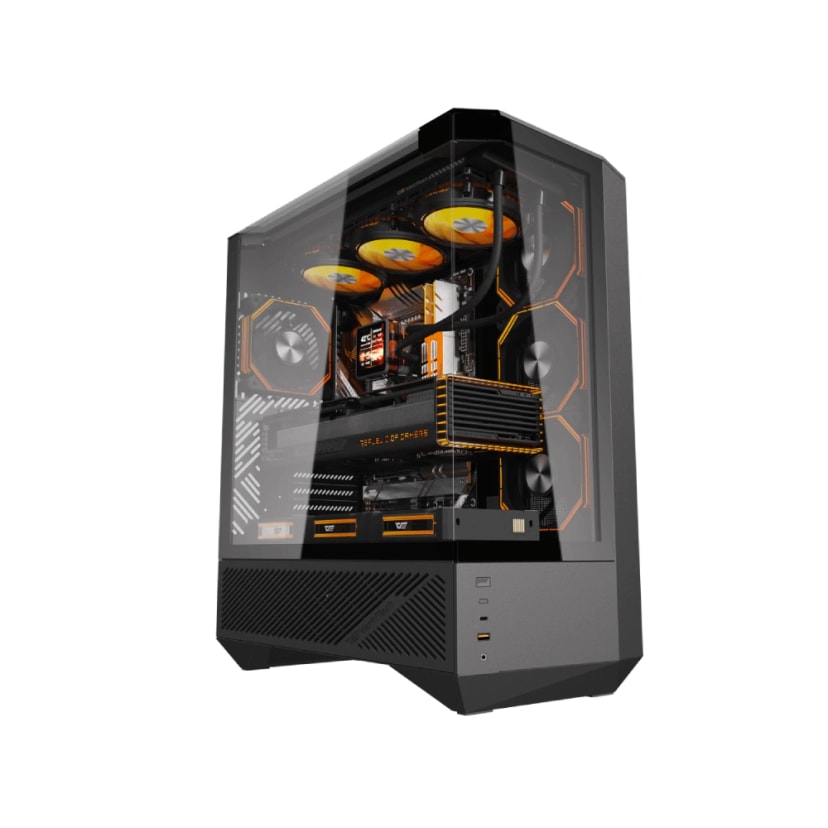 DARKFLASH DY460 ATX PC Case - BLACK