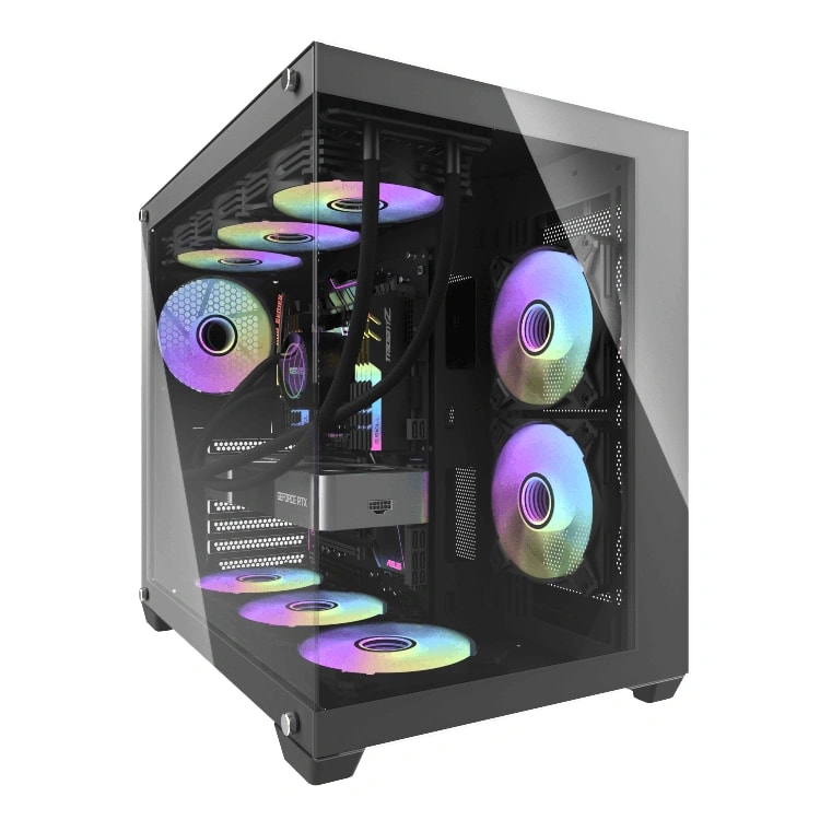 DARKFLASH C285P ATX PC Case Black