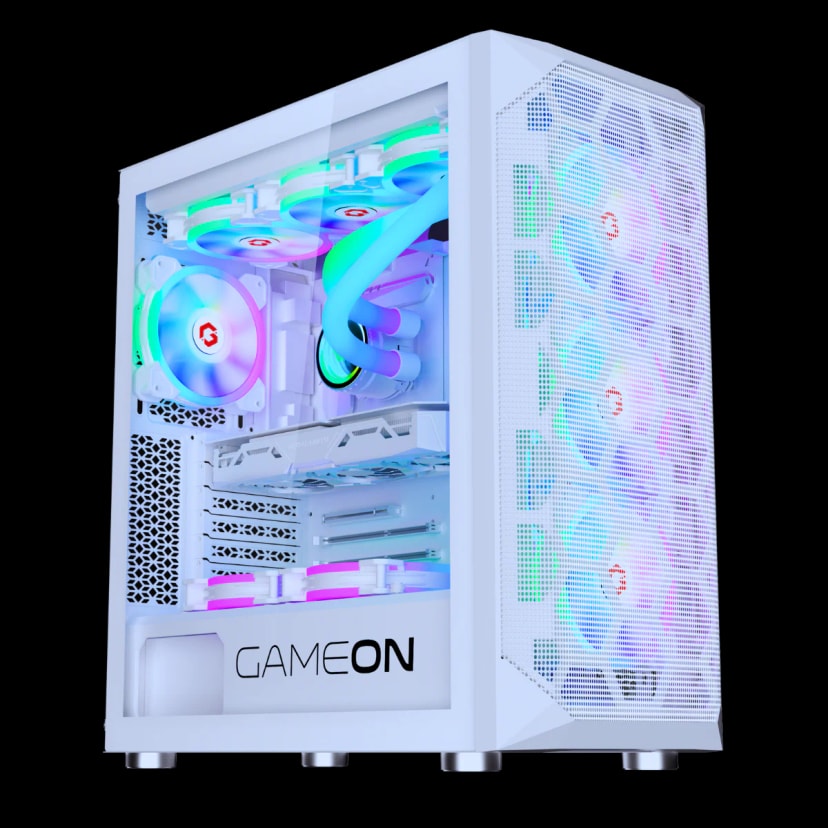 GAMEON Emperor Arctic I Series Mid Tower Gaming Case - White
