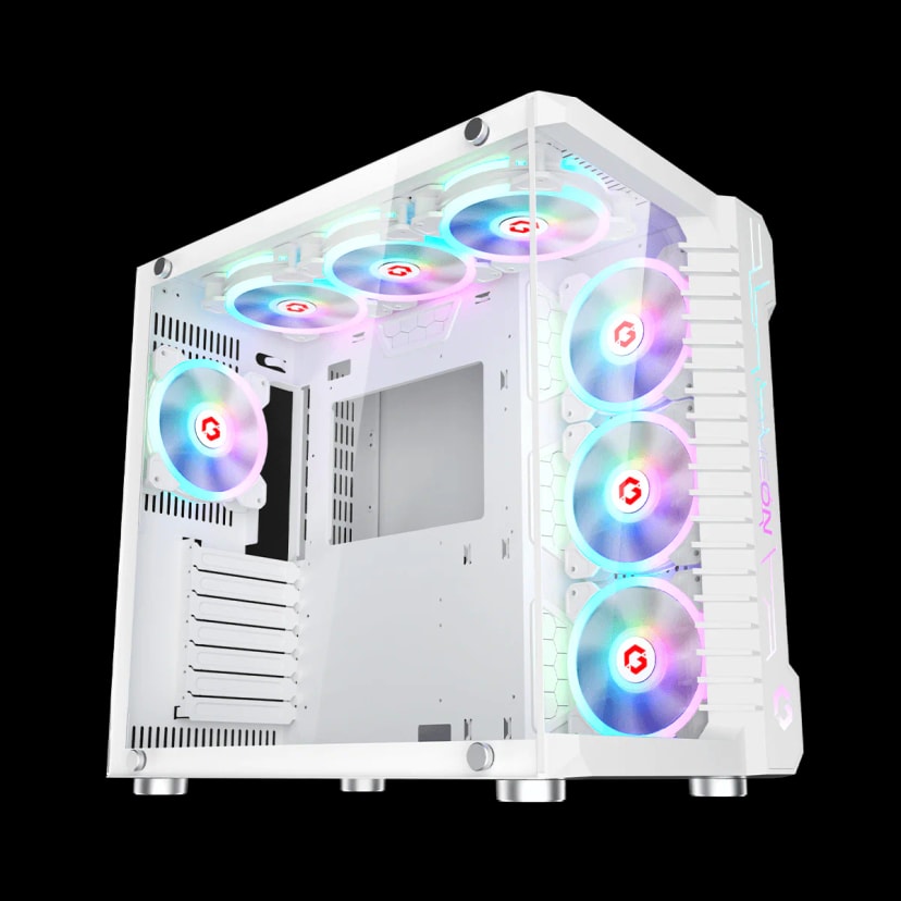 GAMEON Emperor Arctic III Series Mid Tower Gaming Case - White