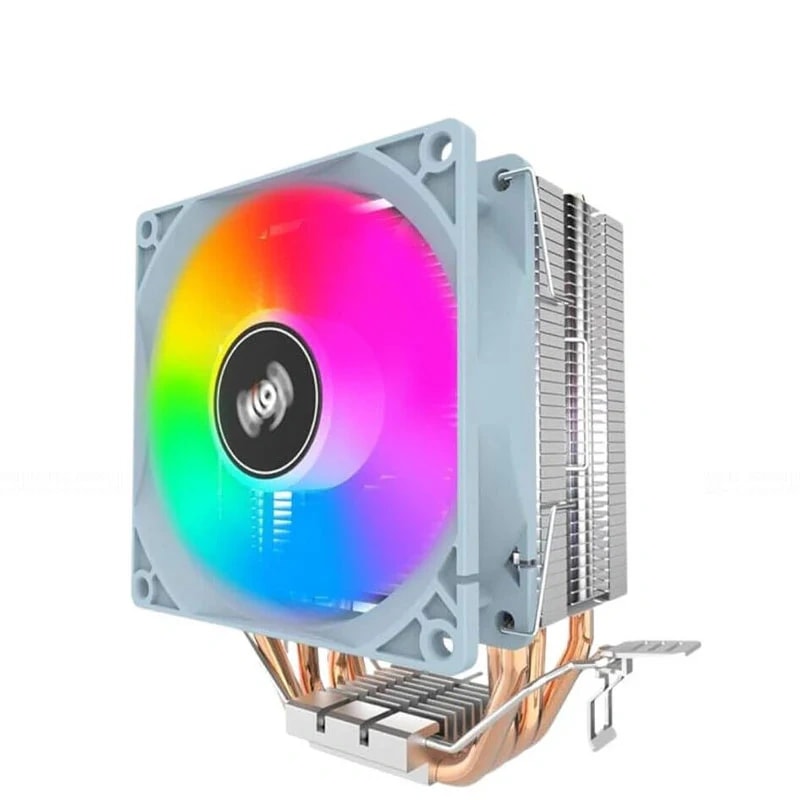 Aigo ICE400SE RGB Air CPU Cooler with PWM Control, Supports Latest Intel: 1700 AMD: AM5, 4* Copper Heat Pipes, Up to 1800 RPM Fan Speed, TDP 160W, 7 blade Fans, 42CFM Air Volume -CPU cooler