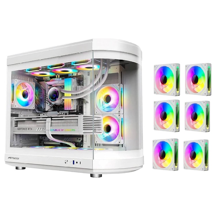 Tortox Vidrio ATX Full Tower Case White
