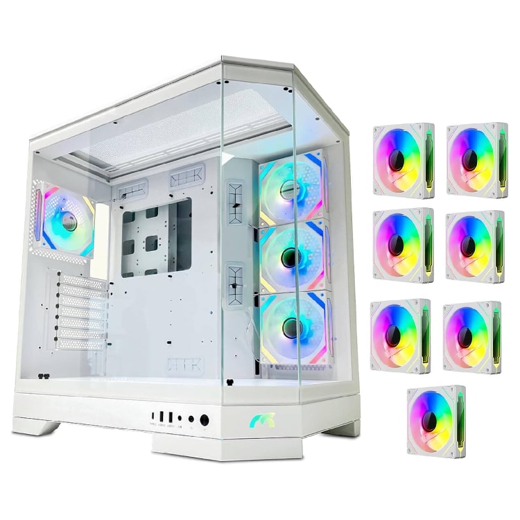 Tortox Prism ATX Full Tower Case White