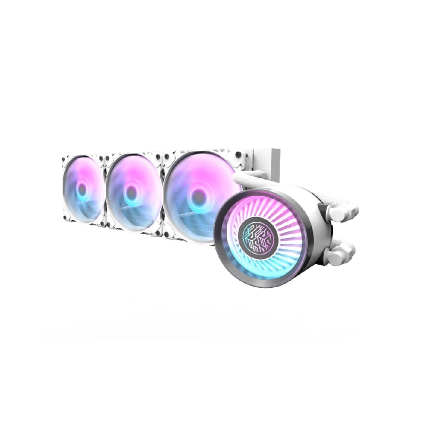 Darkflash DN360 ARGB Liquid CPU, Cooler, Latest Intel 1700 & AMD5, 1800RPM, Low Noise Liquid Cooler - WHITE