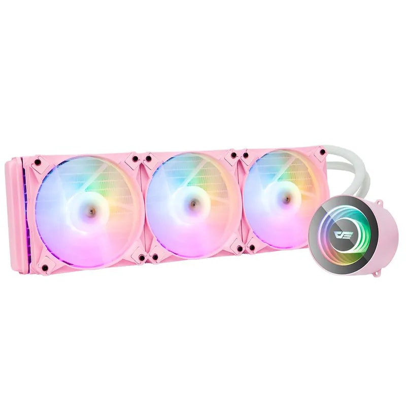 darkFlash Twister DX360 Pink 360mm ARGB AIO Liquid CPU Cooler