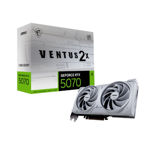 GeForce RTX™ 5070 12G VENTUS 2X OC WHITE - Gaming PC Component | High Performance Hardware