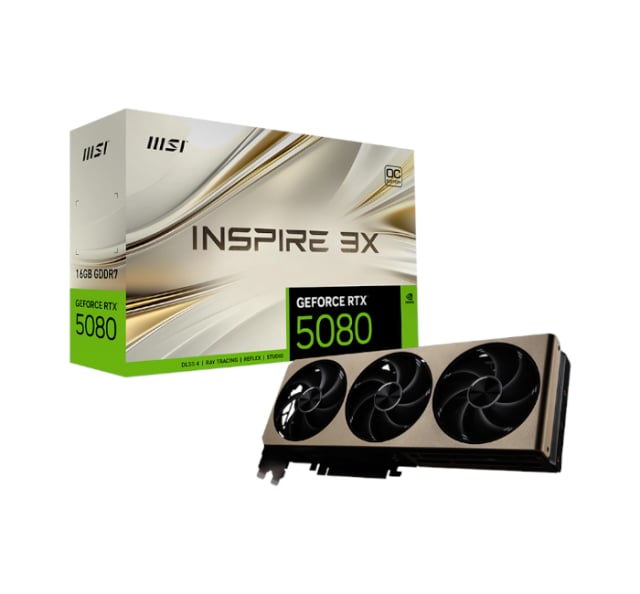 MSI GeForce RTX™ 5080 16G INSPIRE 3X OC - Gaming PC Component | High Performance Hardware