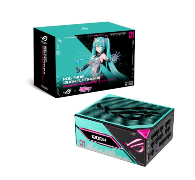 ASUS ROG Thor 1200W Platinum III Hatsune Miku Edition - Gaming PC Component | High Performance Hardware