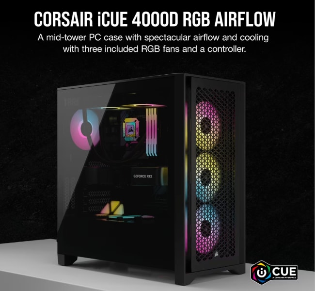 Corsair iCUE 4000D RGB AirFlow Mid Tower ATX