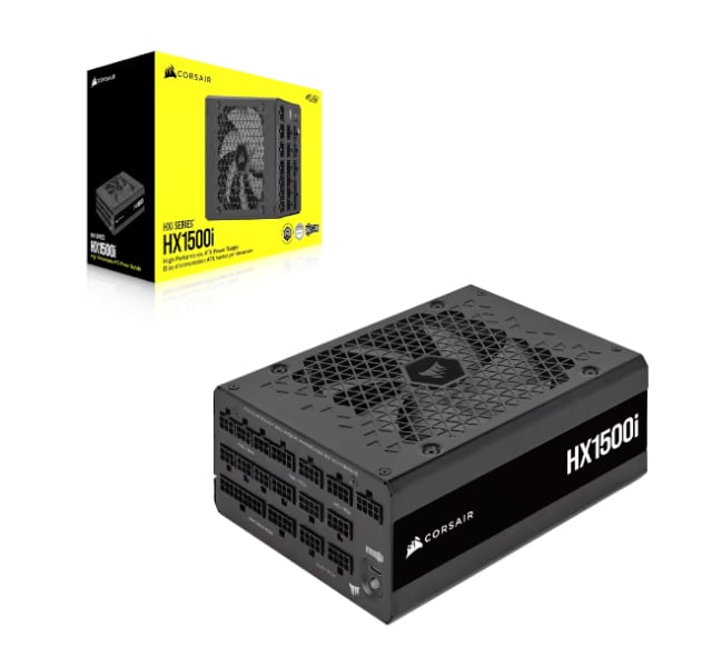 CORSAIR HX1500i Fully Modular Ultra-Low Noise Platinum ATX 1500 Watt PC Power Supply - Gaming PC Component | High Performance Hardware