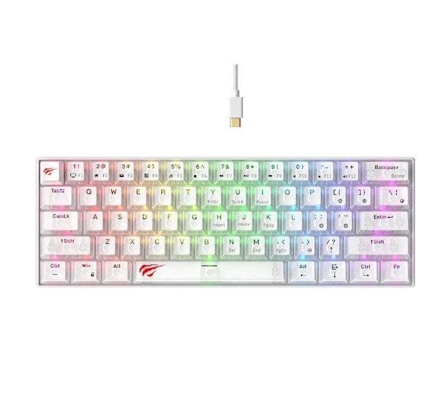 HAVIT KB903L Gaming Keyboard White Transparent