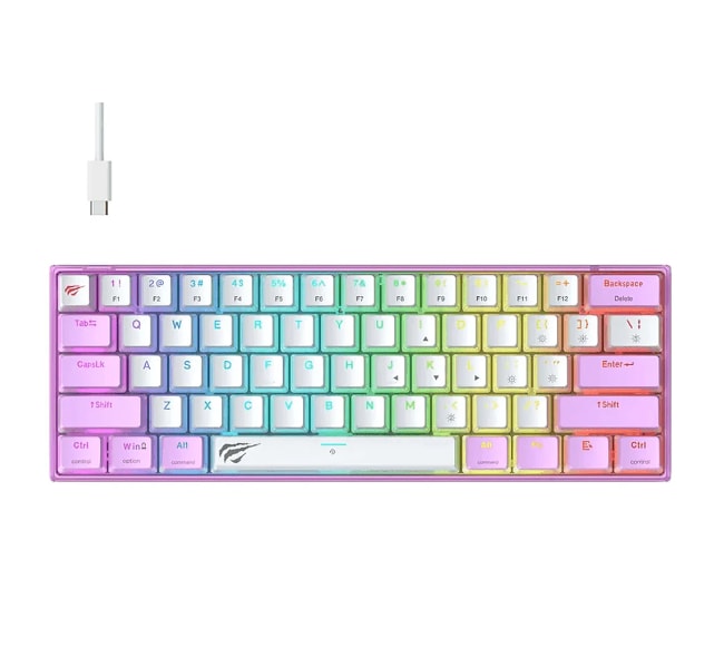Havit KB877L Gaming Keyboard White & Purple