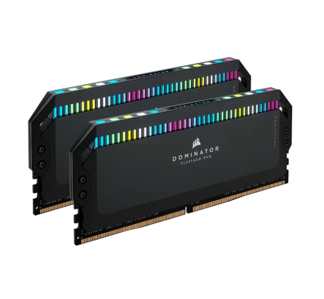 DOMINATOR® PLATINUM RGB 64GB (2x32GB) DDR5 DRAM 6400MT/s CL32 Memory Kit — Black - Gaming PC Component | High Performance Hardware