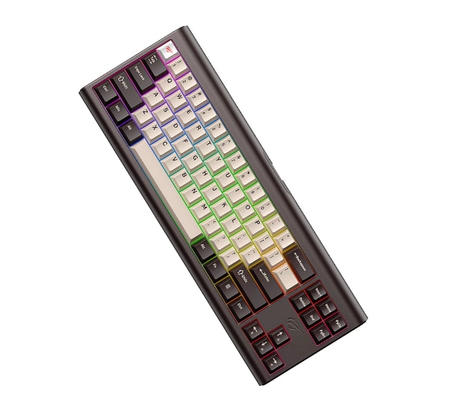 Mechanical Gamer Keyboard HAVIT KB896L RGB - VKS Team Co-branded Model OCHRE+BLACK