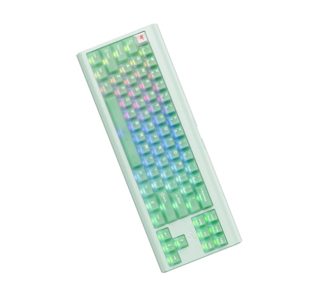 Mechanical Gamer Keyboard HAVIT KB896L RGB - VKS Team Co-branded Model GREEN - Gaming PC Component | High Performance Hardware