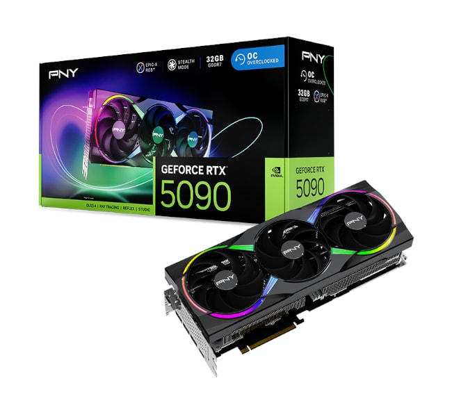 PNY GeForce RTX™ 5090 ARGB RGB™ Overclocked Triple Fan GPU