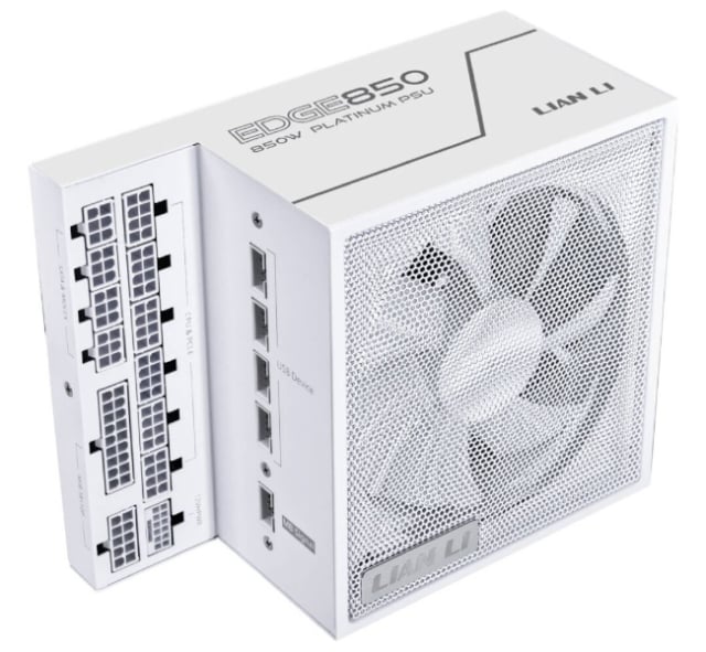 Llian li Edge 850 UK 80 PLUS Platinum Power supply White - Gaming PC Component | High Performance Hardware