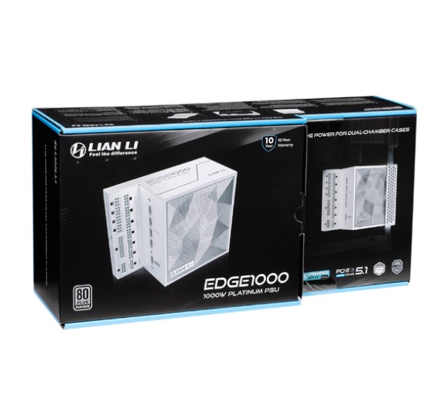 Lian li Edge 1000 UK 80 PLUS Platinum Power supply White - Gaming PC Component | High Performance Hardware