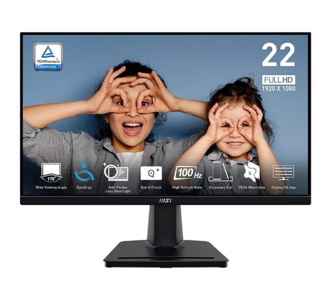 MSI Pro MP225 IPS 22-inch FHD 1ms 100Hz Gaming Monitor - Black