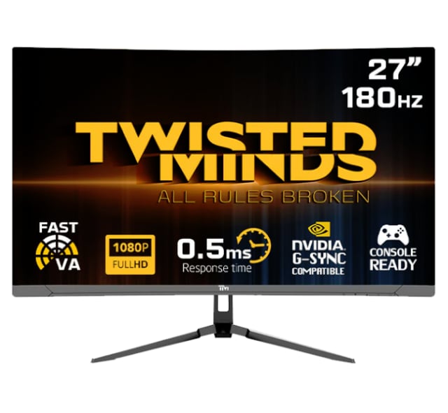 Twisted Minds TM27FHD180VA - Gaming Monitor | QHD (2560 x 1440) 144Hz 27 inches
