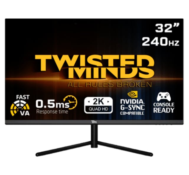 Twisted Minds TM32QHD240VA - Gaming Monitor | QHD (2560 x 1440) 144Hz 27 inches