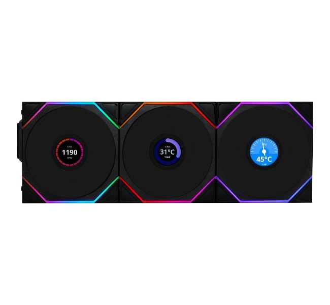 Lian Li UNI FAN TL-LCD Wireless 120 Black (3pcs)