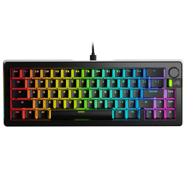 Glorious GMMK 3 65% Prebuilt Wired Mechanical Gaming Keyboard - Black