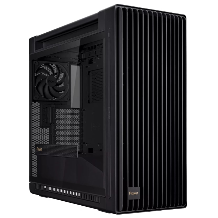 ASUS ProArt PA602 E-ATX computer case, 420 mm radiator support, one 140 mm and two 200mm pre-installed system fans