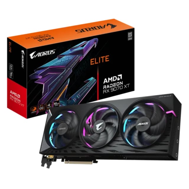 GIGABYTE AORUS Radeon™ RX 9070 XT ELITE 16G - Gaming PC Component | High Performance Hardware