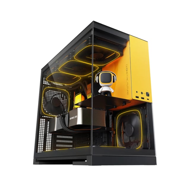 GEOMETRIC FUTURE M5 MID TOWER BLACK GREY CASE GEO-M5F-BG - Gaming PC Component | High Performance Hardware
