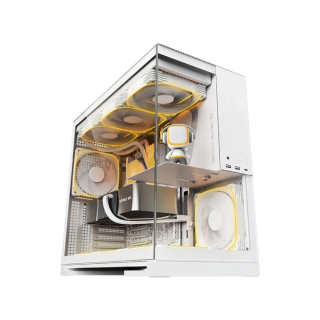 GEOMETRIC FUTURE M5 MID TOWER WHITE/PINK CASE - Gaming PC Component | High Performance Hardware