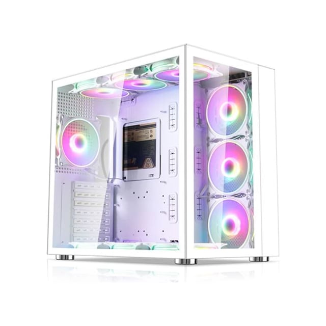 Xander Neptune Tempered Glass ATX Gaming Case - White - WCA0016 - Gaming PC Component | High Performance Hardware